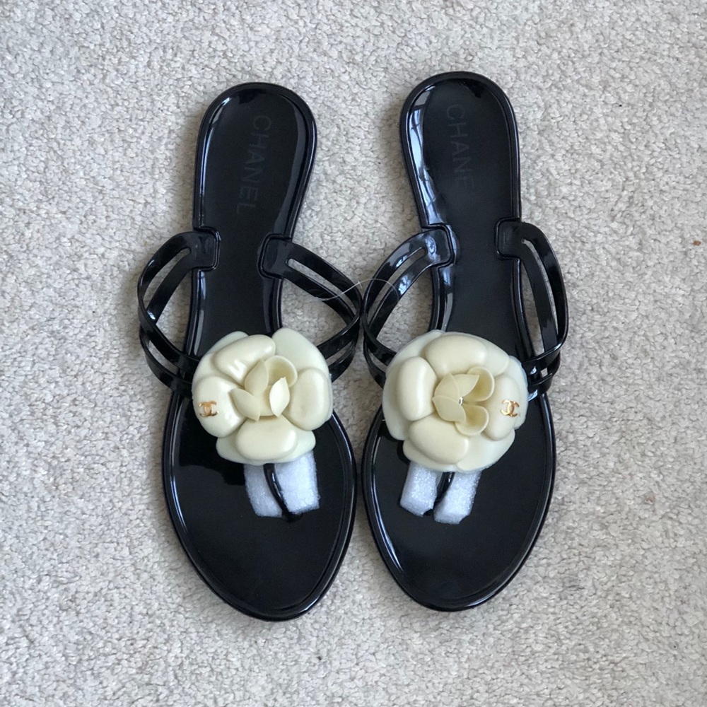 Chanel Camellia Sandals